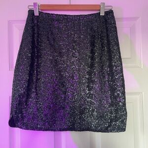 Nordstrom- Halogen Glittering Dark Gunmetal Mini Skirt